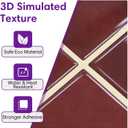 Thicker Dark Red Peel and Stick Backsplash Tiles-10 pcs of 12" x 12"-3D Adhesive Glossy Square Panels Stick on Backsplash Tiles for Kitchen,Bathroom, Vinyl, Waterproof, Interior Wall Tiles, 11.81 x 11.81 inch