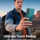 FNTCASE for Samsung Galaxy S25-FE Case: with [Built-in Screen Protector & Kickstand] [Military-Grade Drop Protection] Heavy Duty Protective Full Body Shockproof Rugged Sturdy TPU Phone Cover Green