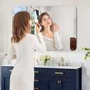 Frameless Mirror for Bathroom Vanity,with Polished Edge,Hangs Horizontally Or Vertically,Entryways,Room,Shatterproof (Y-20x30in)
