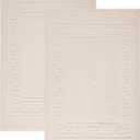 Superior Heavyweight Cotton Bath Mats, Bath Rugs For Bathroom Accessories, Washable Rug For Shower, Bath, Toilet, Modern Decor, No Backing, Luxury Hotel And Spa Quality, Set of 2, 22" x 35", Canary