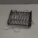 2 Pack Plate Holders Organizers 8 Slots Upright Cabinet Dish Drying Racks Metal Plate Stands (for 6In. 10In. Plates) Dish Organizers for Countertop and Cupboard(at Least 11.2in.Height) Black