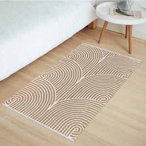 Tiffasea Indoor Door Mats, Front Door Mat 2'x3' Machine Washable Small Area Rug, Cotton Woven Indoor Outdoor Rugs Reversible Floor Mats for Bedroom/ Bathroom/ Kitchen/ Entry, Brown