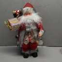 18 Inch Animated Plush Santa Figurine with Music and Movement, Collectible Red Sequin Coat Christmas Decoration, Singing Dancing Santa Claus Holiday Centerpiece Gift for Home or Store