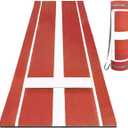 Softball Pitching Mat, 10' X 3' Baseball Hitting Mat, Anti-Slip Anti-Fade Pitch Practice Mat, Softball Pitching Mound for Outdoor/Indoor (Red)