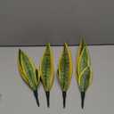 Artificial Snake Plants, Faux Snake Plant 14" Tropical Fake Plants Mini Tongue Plant for Home, Office & Garden Décor, Without Vase (4pcs) (Yellow-Green)