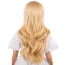 Kids Blonde Wig Curly Toddler Blond Wigs Middle Part Golden Blonde Wig for Girls Daily Party Cosplay Wigs