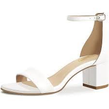 Women's Open Toe Ankle Strap Low Block Chunky Heels Sandals 7