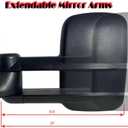 Driver Left Side Door Towing Mirror Power and Heated with Signal Light on Glass Textured Back Cover For Chevy Silverado Sierra 1500 2500 3500HD from 2003 to 2006