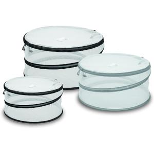 Kitchen Details 3 Pack Pop Up Food Cover Protector | Multi Sized Screens | Collapsible | Outdoor Picnic | Outside Party and BBQ Essential | Reusable | Keep Out Bugs | Grey