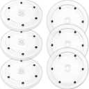 6PCS Small Lazy Susan 6 Inch, Transparent Acrylic Turntable for Cabinet Organization, 360 Degree Rotating Spice Rack for Kitchen, Fridge, Pantry & Bathroom Vanity
