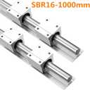 2Pcs 1000mm /39.4 inch Linear Rail with 4Pcs SBR16UU Linear Bearing Sliding Block CNC Parts for Fully suppoeted Shaft Rod