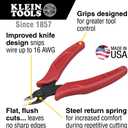 3 x Klein Tools D275-5 Diagonal Flush Cutters, Made in USA, Micro Wire and Compact Zip Tie Cutter, Ultra-Slim Precision for Work in Confined Areas, 5-Inch