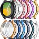 Rc-Z for Samsung Galaxy Watch 5/Galaxy Watch 4 44mm Case, 12-Pack Soft TPU Bumper Full Around Face Cover Screen Protector Replacement Accessories for Samsung Galaxy Watch 4/Galaxy Watch 5 44mm