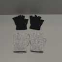 Geyoga 2 Pair Cut Resistant Half Finger Protection Gloves for Home Use (Grey and Black)