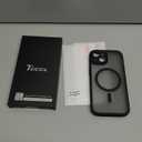 TOCOL for iPhone 15 Case, Compatible with Magsafe, Full Camera Protection, Built-in Magnetic Ring, Drop Protection, Translucent Matte Phone Case for iPhone 15 6.1 inch (Black)
