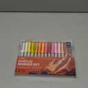 JusArt Acrylic Paint Markers Brush Tip 30 Colors, Water-Based No-Bleed Markers with Automatic Ink Control, Waterproof Acrylic Paint Pens for DIY Art & Crafts -Eggs, Fabric, Rock, Glass, Ceramic, Metal