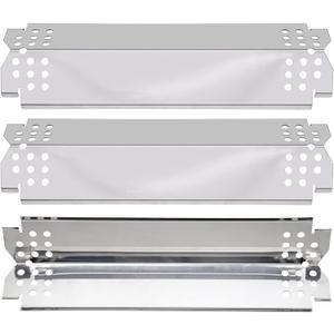 Grill Burner Covers for Nexgrill Replacement Parts 720-0925S, 720-0894F, 720-0864M, 720-0864, 720-0864R, BBQ Heat Plates Shields Tents for Kenmore, BBQ PRO, Backyard, Members Mark, Expert Grill Parts (3 Pcs Stainless Steel)