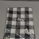 Hiasan 60 x 120 Inch Checkered Tablecloth Rectangle - Stain Resistant, Spillproof and Washable Gingham Table Cloth for Outdoor Picnic, Kitchen and Holiday Dinner, Black and White