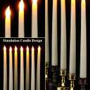 Retisee 80 Pcs 11 Inch Flameless Taper Candles LED Candles Bulk Battery Operated Taper Candle Flickering LED Candlesticks for Valentines Birthday Wedding Party Decor (Classic Style,Ivory)