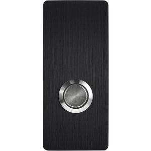 Model R7 Black Doorbells, R-Series Anodized Aluminum Doorbells 1.37 x 3.14 x 5/32