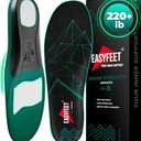 220+ lbs Plantar Fasciitis High Arch Support Insoles Men Women - Flat Feet Orthotic Inserts Standing All Day - Work Boot Shoe Insoles - Shoe Sole Flat Foot Heavy Men