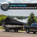 Mionovity Wake Tower Boat Cover 23-25ft, Fits Beam up to 102", Black