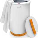 SereneLife Bucket Towel Warmers, White Large Towel Warmer for Spa and Bathroom, Luxury Towel Heater Gifts for Him & Her, Auto Shut-Off, Fits 2 large, Blankets, Bathrobes, PJ's, 13.25" x 13.25" x 18.5"