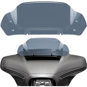 WYNMOTO 10" Smoke Wave Windshield Windscreen Wind Splitter Fit for Harley Davidson CVO Street Glide FLHXSE 2023-2024, Street Glide FLHX 2024-up (Smoke)