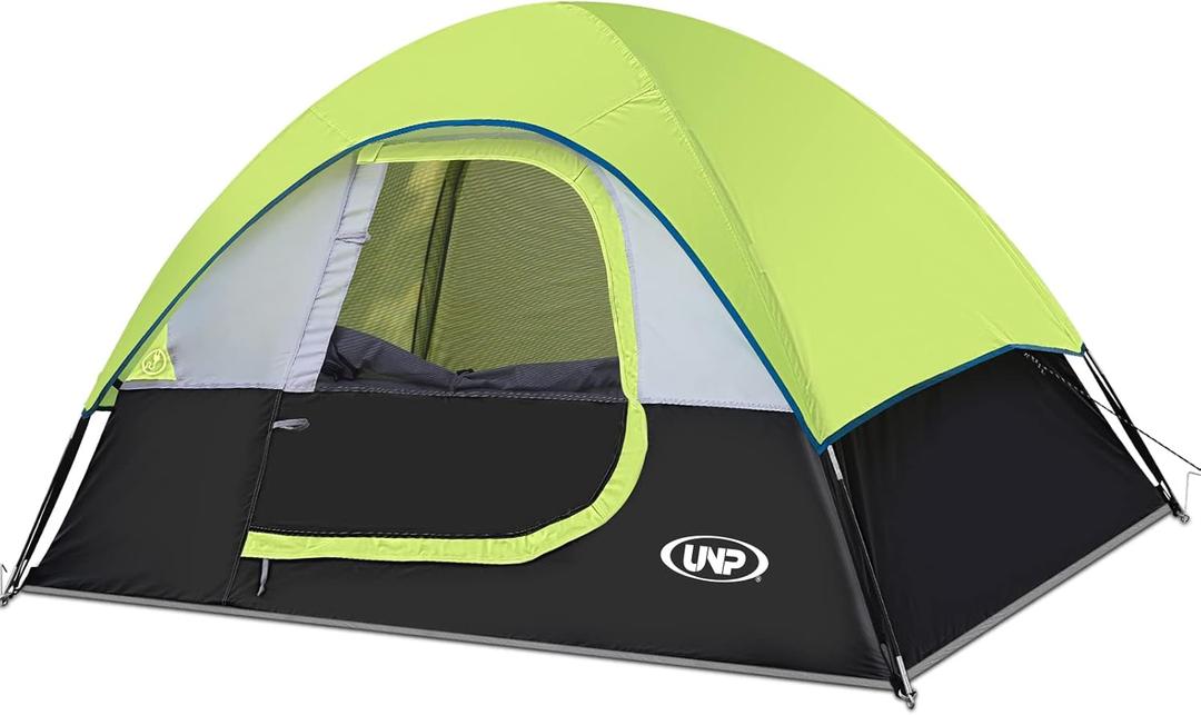 Camping Tent 2 Person, Waterproof Windproof Tent with Rainfly Easy Set up-Portable Dome Tents for Camping (Fluorescent green)