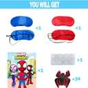 Spidey Birthday Decorations, Spidey Party Games for Boys Girls, Large Poster 24PCS Stickers for Spidey Birthday Party Supplies