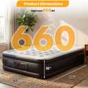 NEWBULIG Queen Air Mattress 16 Inch with Built-in High Capacity Pump, Inflatable Air Bed for Home, Camping & Guest, Portable Blow Up Mattress 660 lbs Weight Capacity, Double Height