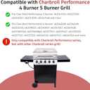 463347519 Grill Grease Tray Replacement for Charbroil Performance 4 5 Burners Grill, G470-0800-W1 Drip Tray with Catch Pan for Char Broil, 10Pcs Drip Pan Liners for Char-Broil 463342118