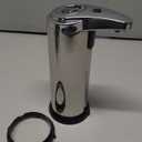 Automatic Soap Dispenser, Stainless Steel Dish Soap Dispenser with Infrared Sensor and Waterproof Base, 3 Levels Adjustable, Touchless Sensor Liquid Soap Pump Dispenser, Liquid Dispenser for Bathroom