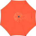 Blissun 9 ft Solar Umbrella, 32 LED Lighted Patio Umbrella, Table Market Umbrella, Outdoor Umbrella for Garden, Deck, Backyard, Pool and Beach (Orange)