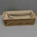 Mkono Macrame Storage Baskets Boho Decor Box Handmade Woven Decorative Countertop Toilet Tank Shelf Cabinet Organizer for Bedroom Livingroom Home, 2 Pack