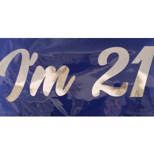 FSJJLLU ‘I'm 21 Bitches' Birthday Sash, Royal Blue with Foil Silver Letters Bday Sash for Women, 21st Birthday Sash for Girls Funny Birthday Party Favors Supplies, Pack of 8