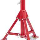 PioneerWorks V-Head Pipe Stand with Casters, V-Head Folding Jack Stand, 1100lbs Welding Stand Adjustable Height 28-52IN, Heavy Duty Carbon Steel Body, Steel Pipe Jacks for Welding