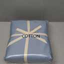 Shilucheng 100% Cotton King Size Sheets Set - 600 Thread Count Luxury Egyptian Cotton Bed Sheets5-Star Hotel Quality Sheets, Breathable & Cooling, 16 Inch Deep Pocket - 4 Piece (French Blue, King)