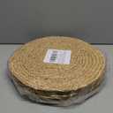 Round Woven Placemats 12 inch Set of 10 - Boho Rattan Placemats Natural Water Hyacinth Placemat, Farmhouse Weave Place Mats, Rustic Braided Wicker Table Mats for Dining Table,Home,Wedding