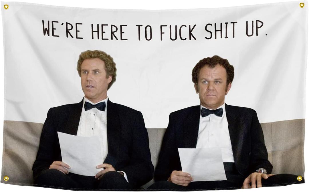 OOOYIY Funny Flag College Flags 35 Feet Banner Wall Outdoor Hanging Flag with 4 Brass Grommets for College Dorm Room Decor