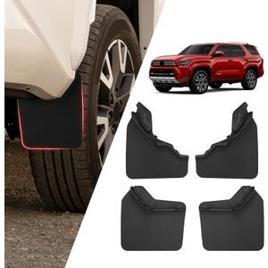 Wide Design Mud Flaps for 2025 2026 Toyota 4Runner, Extended TPE Splash Guards, Protects Against Mud, Rocks, and Debris, Front & Rear Fender Liner (4PCS)