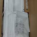 VASAGLE Tall Bathroom Cabinet with Lights, Slim Freestanding Bathroom Storage Cabinet with Adjustable Shelves, for Small Spaces, Modern, 15.7 Inches Wide, Cloud White UBBC766W02