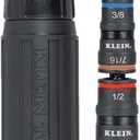 Klein Tools 32910RCHT Impact Driver, 7-in-1 SAE Impact Socket Set with Ratcheting Handle, Flip Socket with 1/4, 5/16, 3/8, 7/16, 1/2 and 9/16-Inch Nut Driver Sizes and 1/4-Inch Bit Holder