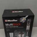 Mueller Multistick 5-in-1 Immersion Blender Handheld,12 Speed Hand Mixer-Turbo Boost,Heaviest Duty Copper Motor,Titanium reinforced Blades Hand Blender,Milk Frother Wand,Whisk,Beaker,Chopper,Grey (Gray)