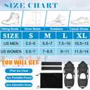 Ice Snow Traction Cleats for Shoes and Boots Non-Slip Crampon Snow Cleats for Winter Walking on Snow and Ice Boots Cleats for Men Women Walking Jogging Hiking