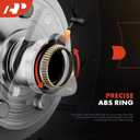 A-Premium 2 x Rear Wheel Bearing and Hub Assembly with ABS Ring & 4-Lug Compatible with Hyundai Accent 1997 1998 1999