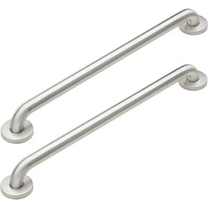 2 Pack 18 Inch Shower Grab Bars - Brushed Stainless - Grab Bars for Showers, Bathtubs, Seniors, and Elderly
