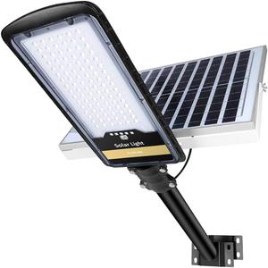 8000W Solar Street Lights Outdoor, Dusk to Dawn IP67 Security Led Flood Light Lamp with Remote Control Mounting Pole and Bracket Garden, Street, Court, Parking Lot