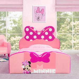 Delta Children Disney Minnie Mouse Upholstered Twin Bed, Pink