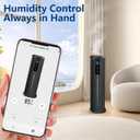 KZF 9L Smart Humidifiers for Bedroom Large Room, 2.3Gal Cool Mist Top Fill Diffuser App & Remote Control, 3 Mist Modes, Quiet Humidifier for Home Office Plant (Black, Remote Control)